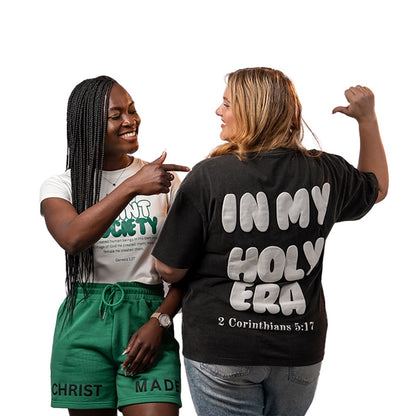 Holy Black Oversized Unisex Dyed T-Shirt