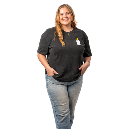 Holy Black Oversized Unisex Dyed T-Shirt