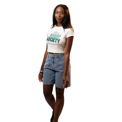 Positive Vibes Light Blue Denim Shorts