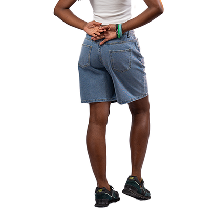 Positive Vibes Light Blue Denim Shorts