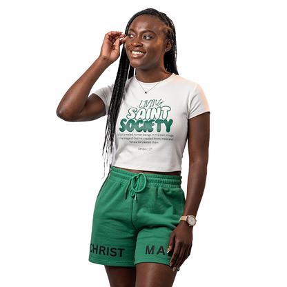 Single Color Saint Society Baby Tee